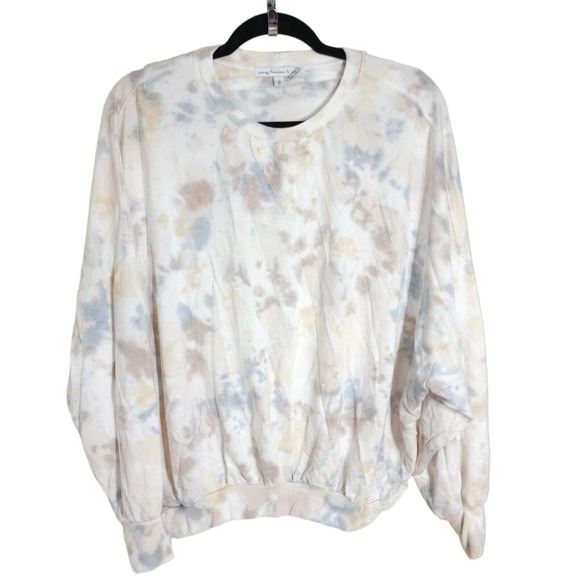 Young Fabulous Broke Womens Sweatshirt Juliette Tie Dye Pullover Crew Neck S - Picture 2 of 11